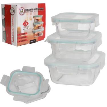 Imagem de Pote de Vidro Hermético C/ Válvula De Ar Multiuso Empilhável - Tesla S