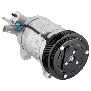 Imagem de SYKRSS Compressor A/C de ar condicionado 15926954 com embreagem compatível com Chevrolet Equinox 3.0L 2010-2011, compatível com GMC Terrain 3.0L 2010-2011, estilo SP17 com polia de 6 sulcos