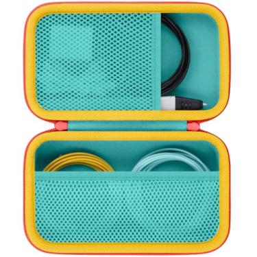 Imagem de Baval Estojo Compatível Com Caneta De Impressão 3D Scrib3D/Mynt3D/Pika3D, Suporte Para Caneta, Estêncil Filamento Pla, Guia Projeto E Carregador (Estojo Verde, Zíper Vermelho)