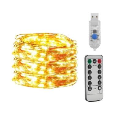 Imagem de Lâmpada De Fada Com Fio De Cobre LED RGB Branco Quente USB Para Decora