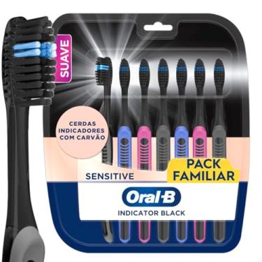 Imagem de Oral-B Escova de Dente Indicador Black Charcoal Extra Macia 7 Unidades