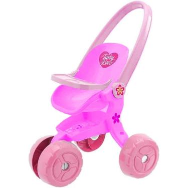 Imagem de Carrinho De Boneca Baby Love Toda Rosa -Usual Brinquedos