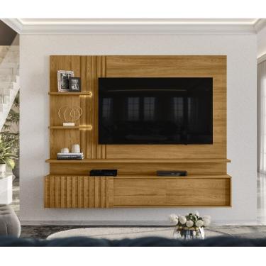 Imagem de Bancada Suspensa com Prateleiras Atena para Tv`s de até 65 Polegadas - Cumaru Madetec