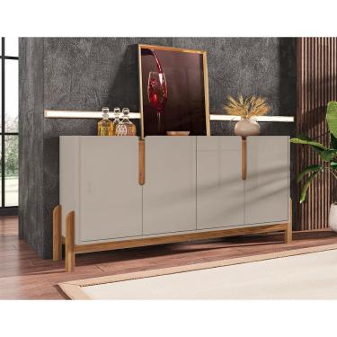 Imagem de Balcão Buffet Lizz com 4 Portas 1,70 Off-white/cedro