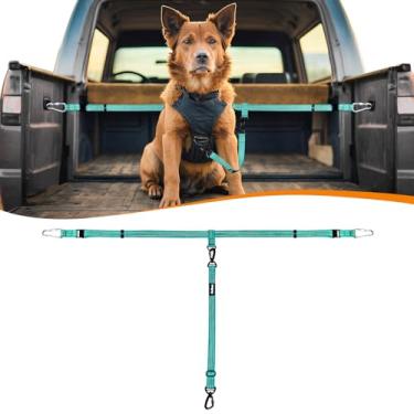 Imagem de PetBonus Coleira para cães de caminhão, alça de amarração de caminhão de cachorro, guia de segurança ajustável, guia de retenção de cama de coleta confortável, cinto de arnês de carro de estimação de