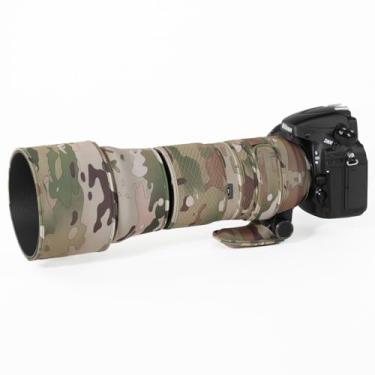 Imagem de CHASING BIRDS Revestimento de lente impermeável camuflado para Sigma 150-600 mm F5-6.3 DG OS HSM Capa protetora contemporânea à prova de chuva (camuflagem de folha murcha, com TC de 1,4 X (TC-1401))