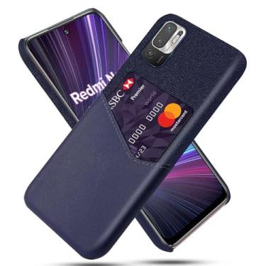 Imagem de Capa para Xiaomi Redmi Note 10T 5G,Tela e tampa de couro PU,Antideslizante,360°cobertura completa à prova de choque com 1 slot de cartão atrás,Prevenção de queda-Blue