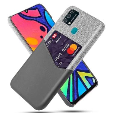 Imagem de Capa para Samsung Galaxy M21S,Tela e tampa de couro PU,Anti-deslizante,Resistência à impressão digital,Caso de proteção de 360°com 1 slot de cartão atrás-Gray