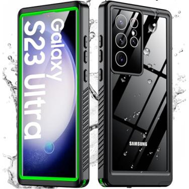 Imagem de SPIDERCASE Capa Para Samsung Galaxy S23 Ultra À Prova D'Água, Integrada [Protetor De Tela + Lente Da Câmera] [Ip68 Subaquático] Proteção Total Resistente Choque E Anti-Riscos, Verde