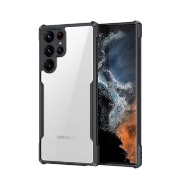 Imagem de Capa Case Capinha Dual Shock Sense Trasnparente Preta Acabamento Premium Proteção Contra Arranhões, Quedas e Impactos para SAMSUNG Galaxy S23 ULTRA