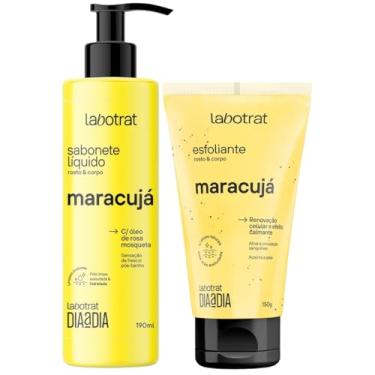 Imagem de Kit Sabonete Liquido + Esfoliante Corpo E Rosto Labotrat Dia A Dia Cheiro De Fruta Maracuja 150g