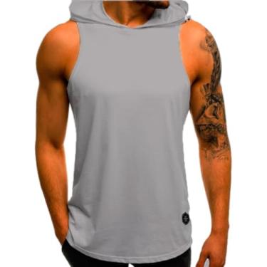 Imagem de Homens Moletom Sem Mangas Esporte Casual Corrida Camiseta Regular Fit Fitness Respirável Regata Academia Exercício Ao Ar Livre Jogging Treinamento, K-black, XL