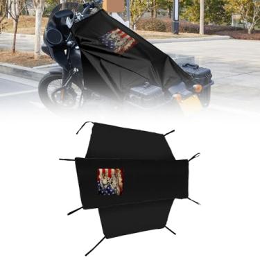 Imagem de Dream Apparel Capa de assento de motocicleta proteção solar impermeável ao ar livre chuva proteção contra poeira ajuste universal resistente à prova de vento capa de veículo motocicleta com bolsa de