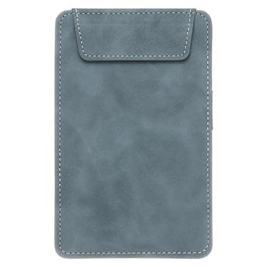 Imagem de PATIKIL A5 Prancheta de couro PU, 10 x 15 cm, pasta magnética executiva com suporte para caneta, organizador de pasta de escritório, quadro de escrita, azul