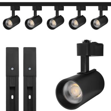 Imagem de Kit Trilho Eletrificado 2m Preto + 5 Spots Led 50w (Branco Neutro)