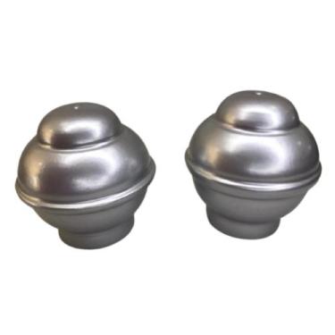 Imagem de Par de Ponteira Bola para Varão de Cortina 19mm - FOSCO/TITÂNIO - ART 