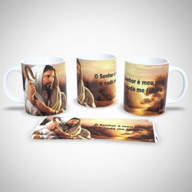 Imagem de Caneca de Porcelana Decorada 325ml Frases Religiosas - Generic