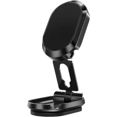 Imagem de Suporte Magnético Premium 360° p/Celular – Ímã Neodímio N45 Ultra Forte, Compacto, Dobrável, Uso no Carro, Mesa ou Escritório – Fixação Segura e Rotação Completa