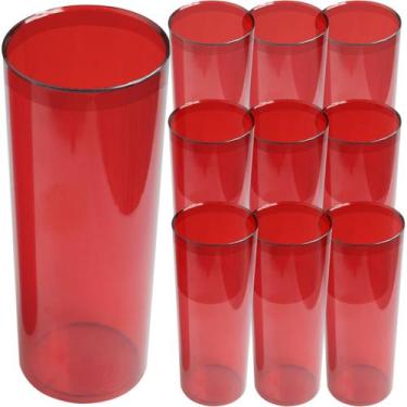 Imagem de 12 Copos Long Drink festa Transfer Laser Lembrancinha - JLK PLASTICOS