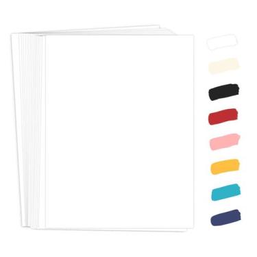 Imagem de Papel cartolina Goefun 65lb 180gsm 8,5x11 branco 50 folhas