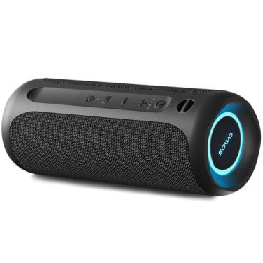 Imagem de Alto-falante portátil, alto-falante Bluetooth sem fio, impermeável IPX