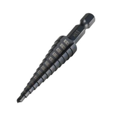 Imagem de Brocas de degrau Jerax Tools HSS 3-12 mm para ferro, cobre e madeira