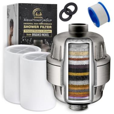 Imagem de Filtro de cabeça de chuveiro AquaHomeGroup 20 Stage com vitamina C E A