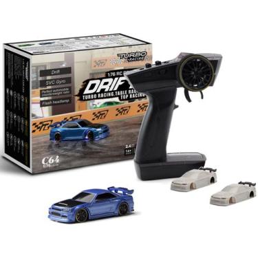 Imagem de Carro RC FLYCOLOR Turbo Racing C64 Drift 1:76 em escala azul
