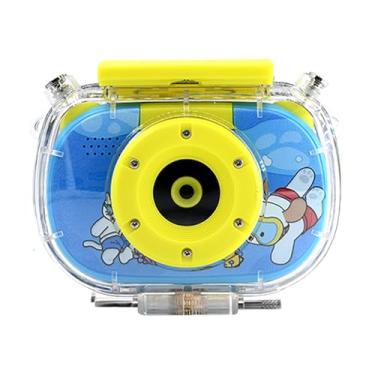 Imagem de Sanpyl 1080p 8x Zoom Kids Wetherproof Câmera para Crianças de 3 a 12 Anos, Crianças de Vídeo Digital de Vídeo Subaquático Com 32 GB de Cartão SD, 2H Usar Tempo (Blue com estojo impermeável+cartão