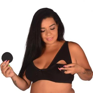 Imagem de Sutiã de Amamentação PLUS SIZE Reforçado Algodão sem Bojo Soutien Pós 