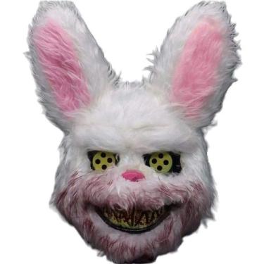 Imagem de Mascara Festa Halloween Coelho Terror Branco Assustador - MHR