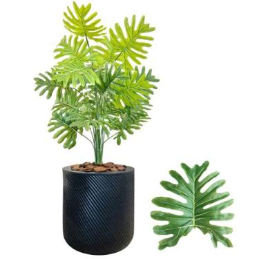 Imagem de Planta Bananinha Artificial Completo Vaso Bojo Decoração - Flor Imp