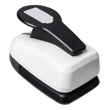 Imagem de KiBcsLic Furador de papel, furador de formas para crianças e adultos, de papel para scrapbook para artesanato com cartões, Rótulo