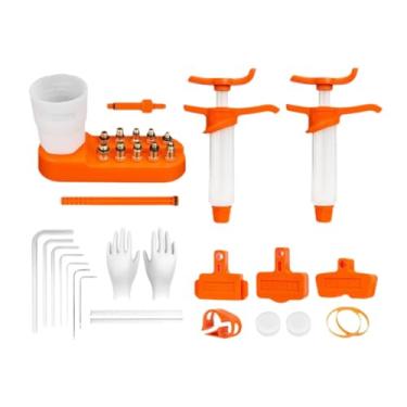 Imagem de rockible Kit de sangria de freio de bicicleta Seringas de óleo Chave inglesa Garrafa de óleo Mangueira Kit de ferramentas de reparo de freio de bicicleta