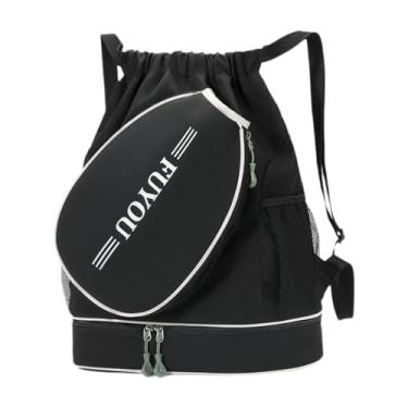 Imagem de predolo Bolsa de Tênis com Compartimento para Sapatos, Mochila de Tênis, Bolsa de Transporte, Grande Capacidade, Portátil, com Bolso Lateral, para Atividades, Preto