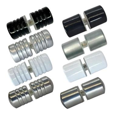 Imagem de 2X Puxador Box De Banheiro Aluminio Porta Vidro Blindex 1629