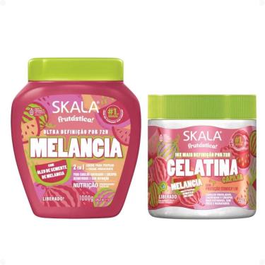 Imagem de Kit Skala Frutástica Melancia: Creme de Tratamento 1000g e Gelatina Capilar 550g