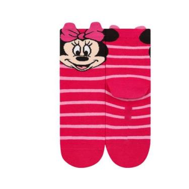 Imagem de Meia Infantil Kids Mickey Minnie e Amigos Lupo, 30 a 36, Vermelho