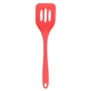 Imagem de Espátula De Silicone Para Chapa Vazada Grande 28Cm Vermelha