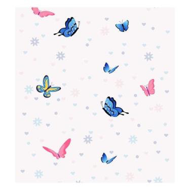 Imagem de Papel de Parede Decorativo Borboletas - Adesivo Autocolante - Cromo Si