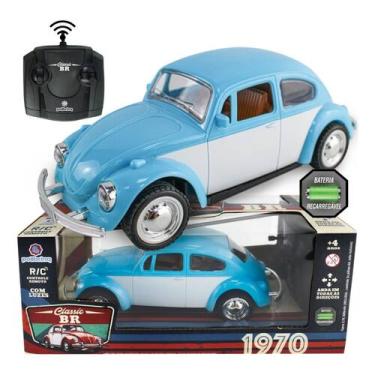 Imagem de Carrinho de controle remoto Fusca CLássico Retrô 1970 Recarregável Pol