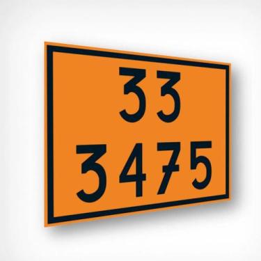 Imagem de Placa Numerologica 33 3475 (nova Lei) Cx Com 10 Unidades. - plastcor