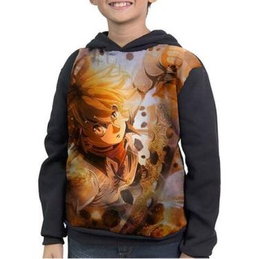 Imagem de Casaco Moletom Infantil Nanatsu No Taizai Meliodas - smoke, Preto, 4