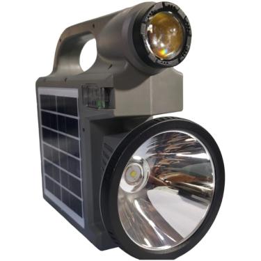 Imagem de Farolete Lanterna Potente Solar Linha Premium Jws Jyx Cor da lanterna Cinza Cor da luz Branco