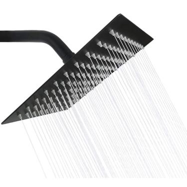 Imagem de Chuveiro Ducha Solar Gás Fria Externa Piscina Quinta Slim Quadrado 20x20 Preto