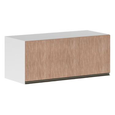 Imagem de Armário Basculante 90cm 1 Porta Branco Polar C/Cumaru