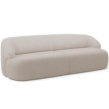 Imagem de Sofá 4 Lugares Curvo Orgânico Living 280cm Barolo L06 Bouclê Bege