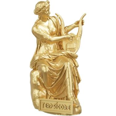 Imagem de Estátua Terpsícore - Musa Grega da Dança e Canto Coral (Cor Ouro)