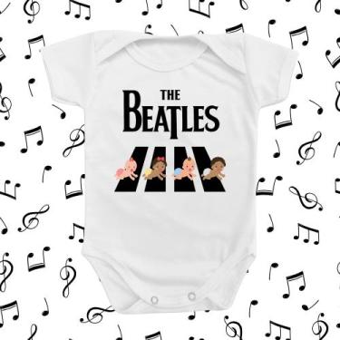 Imagem de Roupinha Body de Bebê Temático Beatles And Roll Baby Música Rock Menin