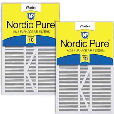 Imagem de Nordic Pure 40 x 63 x 13 cm (tamanho real: 38 x 63 x 53 x 14 cm) Goodman/Carrier/Amana Filtro de ar MERV 10 de substituição, pacote com 2